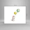 Poster - Poster ohne Rahmen - Häschen Luftballons Kinder - Produktbild-Vorschau 4