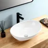 Aufsatzwaschbecken Waschbecken 41 x 33cm Keramik Oval Produktbild-Vorschau 1
