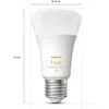 A Philips Hue smart light bulb with dimensions indicated. Náhled obrázku produktu