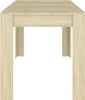 A plain white background shot of a wooden dining table. Náhľad obrázku produktu