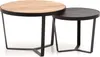 WOHNLING Couchtisch 2er Set Akazie Massivholz / Steinoptik Produktbild-Vorschau 6