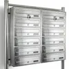 BITUXX Edelstahl Doppel Briefkastenanlage 12fach Silber Produktbild-Vorschau 1