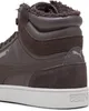 A close-up view of the heel and ankle area of a brown Puma winter boot. Produktbild-Vorschau
