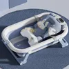 Baby Badewanne Faltbare mit Thermometer und Badekissen Anti Produktbild-Vorschau 1