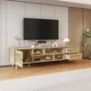 Merax TV Lowboard avec rotin, Armoire TV de salon avec Voir les images du produit 3