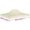 vidaXL Partyzelt-Dach 4x3 m Creme 270 g/m² Podgląd zdjęcia produktu 11