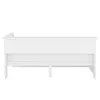A white bed frame shown from the side. Produktbild-Vorschau