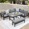 MEXO Gartenmöbel-Sets Aluminium, Gartensofas Ecklounge mit Produktbild-Vorschau 2