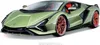 A green Lamborghini Sian FKP 37 model car with orange wheels, displayed on a white background. Voir les images du produit