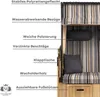 Strandkorb Ostsee 2-Sitzer 120cm breit in beige anthrazit Produktbild-Vorschau 5