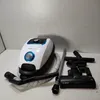 A white and blue Bosch vacuum cleaner with its accessories laid out on a white surface against a light gray background. Anteprima dell’immagine prodotto