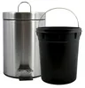 MSV kleiner Treteimer fur Bad/Toilette - silber glanzend - Produktbild-Vorschau 7