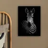 MuchoWow® - Leinwandbilder - Zebra - Schwarz - Weiß - Produktbild-Vorschau 5