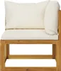 vidaXL 3-Sitzer-Gartensofa mit Auflage Creme Akazie Produktbild-Vorschau 14