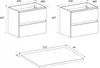Technical drawing with dimensions for bathroom furniture. Náhled obrázku produktu