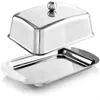 com-four® Butterdose Edelstahl - Große Butterglocke aus Produktbild-Vorschau 7