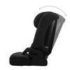 A black car seat is shown from the side against a white background. An arrow indicates the adjustable headrest. Podgląd zdjęcia produktu