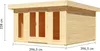Gartenhaus Holz 38mm Blockbohlenhaus Gerätehaus North Produktbild-Vorschau 3