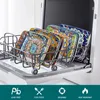 Plates in a dishwasher rack. Náhled obrázku produktu