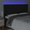 The Living Store LED Kopfteil Schwarz 183x16x118/128 cm Produktbild-Vorschau 4