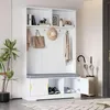 Wolnostojący wieszak na ubrania z ławką na buty, 6 Podgląd zdjęcia produktu 5