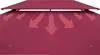 A close-up view of the top of a burgundy gazebo, showing arrows indicating airflow through the vents. Anteprima dell’immagine prodotto