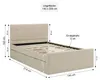 Homestyle4u Polsterbett 140x200 Beige Doppelbett Produktbild-Vorschau 7