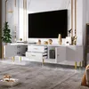Sweiko TV-Schrank mit Schubladen, geschwungenen Ecken, Produktbild-Vorschau 3