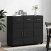 vidaXL Sideboard FLORIN Schwarz 88,5 x 30,5 x 73 cm Produktbild-Vorschau 4