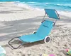 Chaise longue à roulettes avec toit Chaise longue pliante Voir les images du produit 19