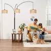 LED Stehlampe Rattan Stehleuchte Gewölbte Verstellbare Produktbild-Vorschau 6