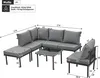 Merax Gartenlounge-Set für 6 Personen, Gartenmöbelset mit Produktbild-Vorschau 7