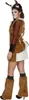 Reh Kostüm Bambi Plüsch-Kleid mit Haarreif für Damen Produktbild-Vorschau 2