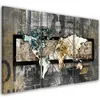 Triptychon auf leinwand abstraktionen - grau 120x80 cm Produktbild-Vorschau 1