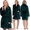 Moraj | Damen Morgenmantel Warm & Flauschig – Grün – Größe Produktbild-Vorschau 1