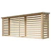 A wooden firewood storage rack with a sloped roof, shown against a white background. Náhľad obrázku produktu