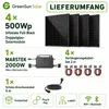GreenSun Solar 2000W Balkonkraftwerk 4×500W Bifazial Full Produktbild-Vorschau 4