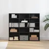 vidaXL Armoire à CD noir imitation chêne 100x23x89,5 cm Voir les images du produit 2