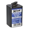 A black 6V 45Ah XCell Premium 45 block battery with a blue label. Voir les images du produit