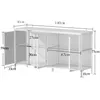 Vitrine mit Beleuchtung 3 Farbe, Glas-Sideboard mit 4 Produktbild-Vorschau 6