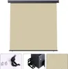 A beige retractable side awning with black hardware and accessories shown in inset images. Anteprima dell’immagine prodotto