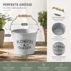3er Set Blumeneimer aus Metall mit Henkel Flowers & Garden Produktbild-Vorschau 2
