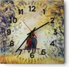Wanduhr - Quadrat - Glasuhr - Liebhaber auf Bank - 30x30cm Produktbild-Vorschau 1