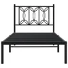 vidaXL Postel s čelem kovová černá 80x200 cm Náhled obrázku produktu 4