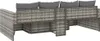 vidaXL 2-tlg. Garten-Lounge-Set mit Kissen Grau Poly Rattan Produktbild-Vorschau 6