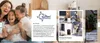 A collage of images showcasing air conditioning units in different room settings, alongside a family photo and company information. Produktbild-Vorschau