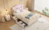 Minimalistisches Polsterbett mit LED-Licht, 2 Schubladen & Produktbild-Vorschau 6