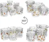 A collage of glass jars with wire bail closures, some showing fruit illustrations. Produktbild-Vorschau