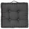 A dark gray floor cushion is shown from a top-down perspective against a white background. Produktbild-Vorschau