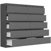 Komoda 140 cm 10 zásuvek skříňka FRAMIRE R-140-S10 antracit Náhled obrázku produktu 5